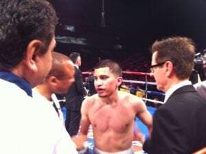 Adam_Lopez_Boxer_Ronnie_Shields_Trainer_Lester Bedford_Manager Adam_Lopez_Boxer_Ronnie_Shields_Trainer_Lester Bedford_Manager