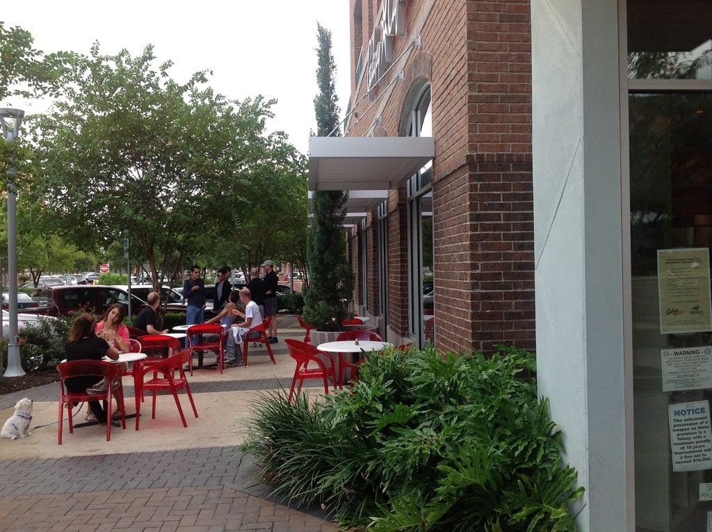 Outdoor patio at Galaxy Cafe's Triangle location