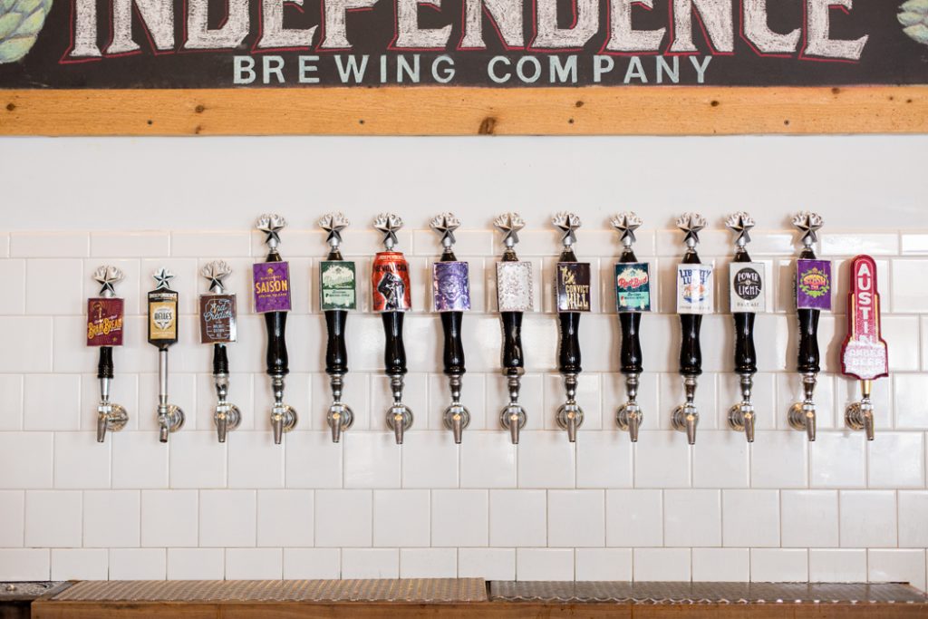Independence Brewing Co. Tap Wall