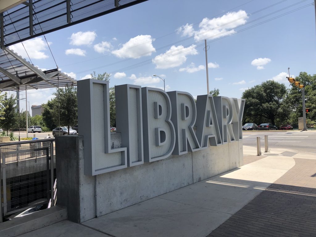 Austin Central Library Sign