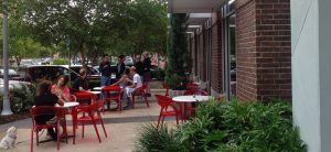 Outdoor patio at Galaxy Cafe Austin