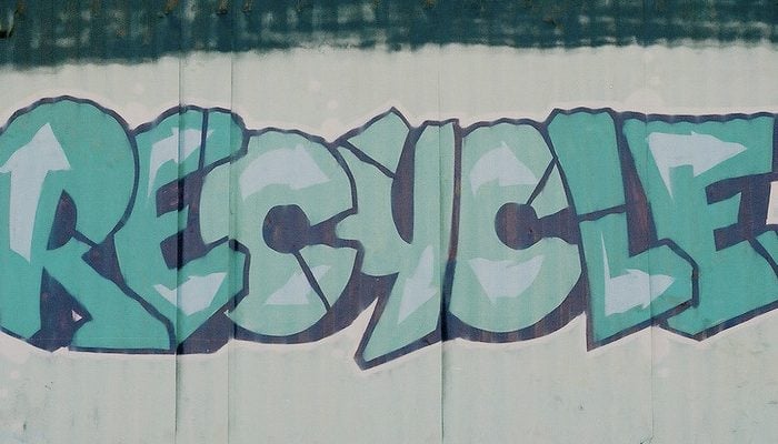 Recycle Graffiti in East Austin