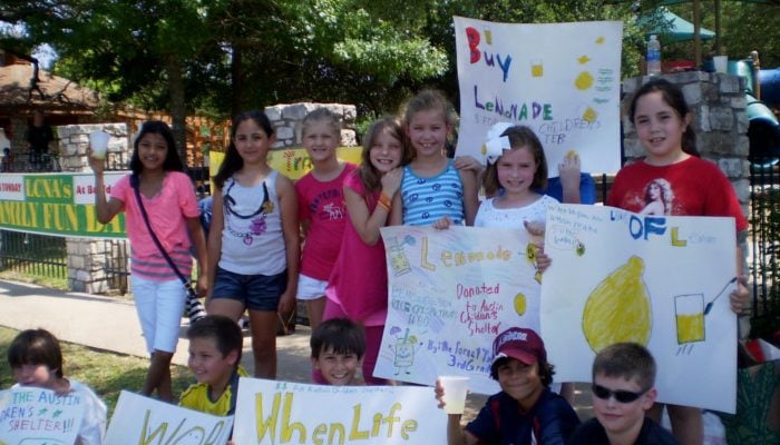 Austin Lemonade Day takes place on May 4th and features vendors from age 5 - 17.