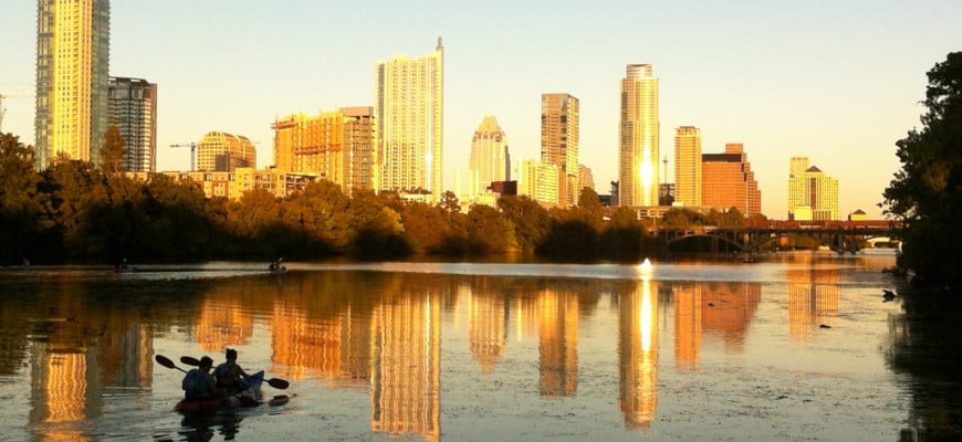 View of Downtown Austin from Lady Bird Lake