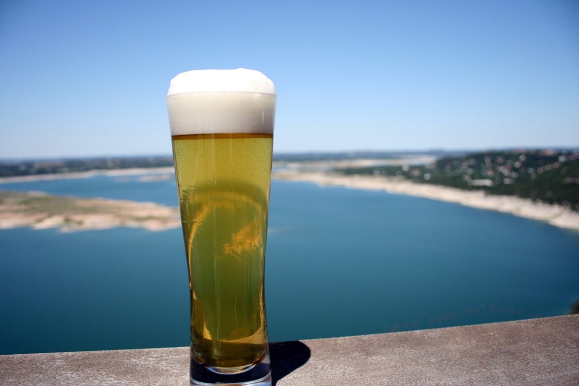 Oasis Brewing View of Lake Travis