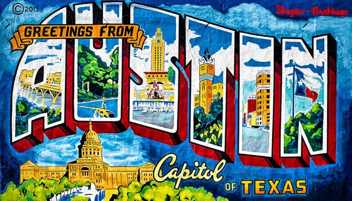 Greetings from Austin Mural