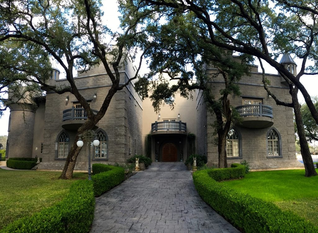 Castle Avalon Entrance with Oak Trees