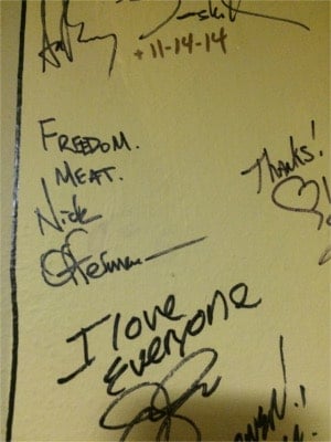Nick Offerman Paramount Theatre Wall Scribble