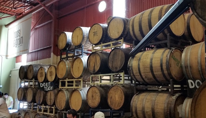 Hops and Grain Beer Barrels
