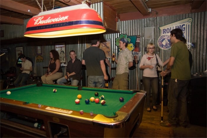 Pool Table at Barfly's in Austin