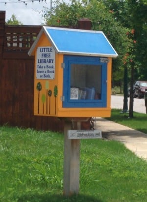 Little Free Library in Mueller subdivision of Austin