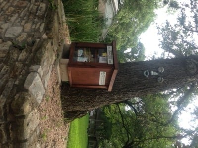 Little Free Library Rests on Posts