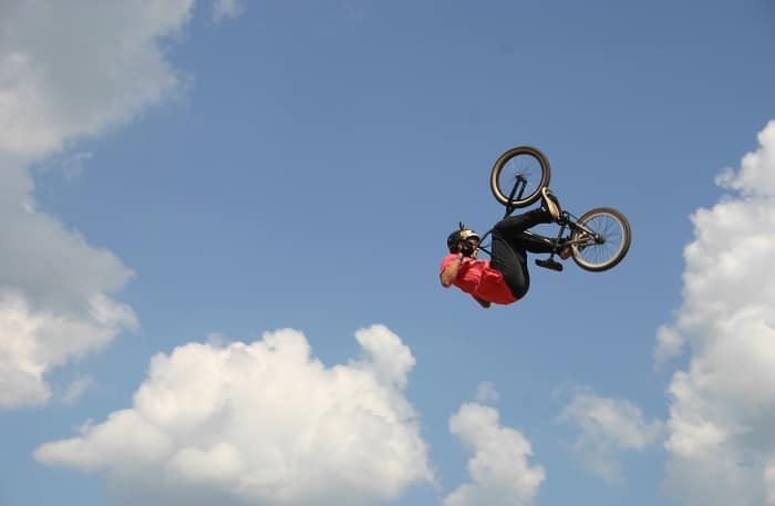 BMX Rider Mid Trick at X Games Austin