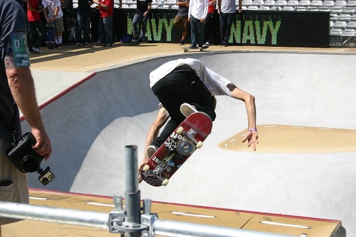 Athletes at Skateboard Park During X Games 2015