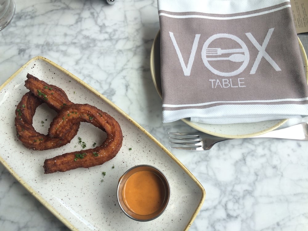 Potato Churros at VOX Table
