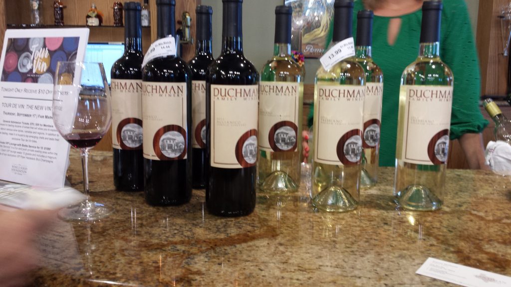 Trebbiano and aglianico wines from Duchman