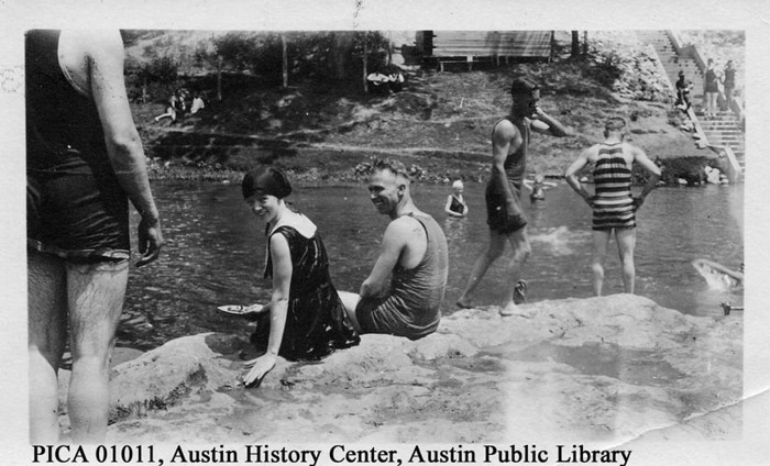 Barton Springs Pool during WWI