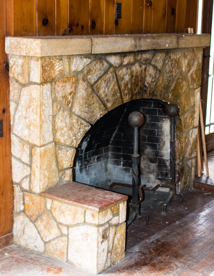 old fireplace at Texas Keeper cidery