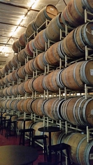 Adelbert's Brewery Wall of Beer Barrels