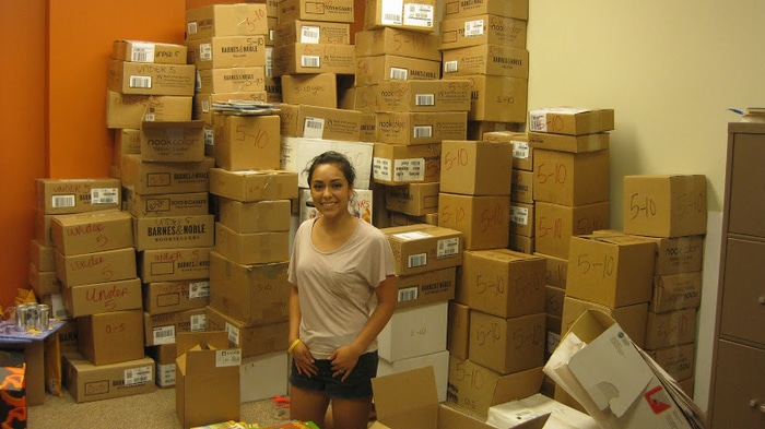 Boxes of Books for Women's Storybook Project