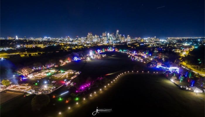 Trail of Lights 2015 Aerial