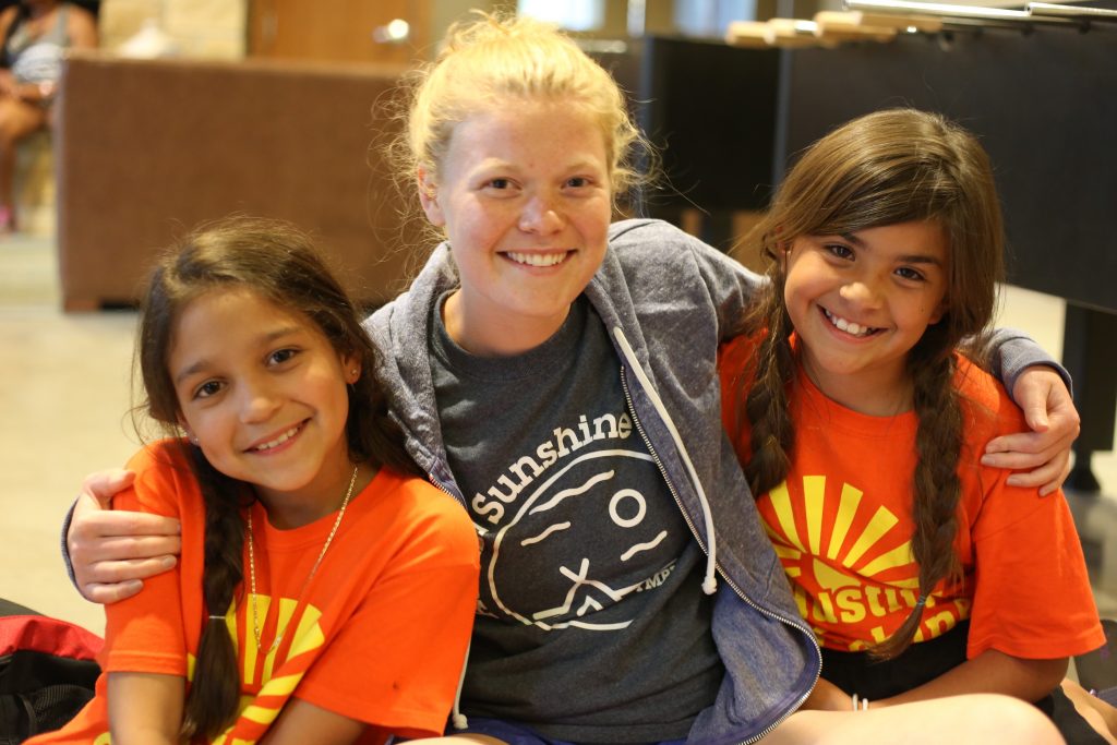 Austin Sunshine Camps Staff Member With Sunshine Kids
