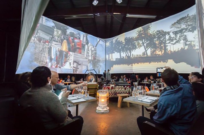 Monkey Town Dinner with Video Projectors