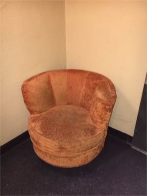 Retro Orange Velvet Chair