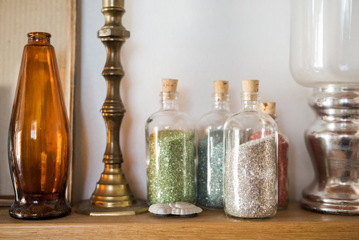 Bottles of Glitter CRAFT Room in Austin