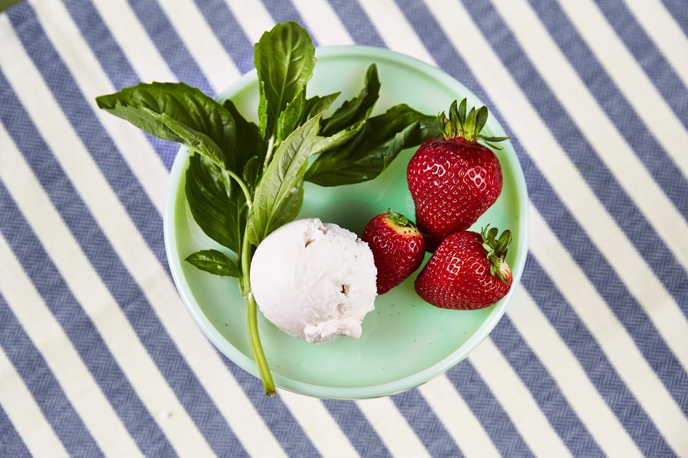 Strawberry Basil ice cream at Lick