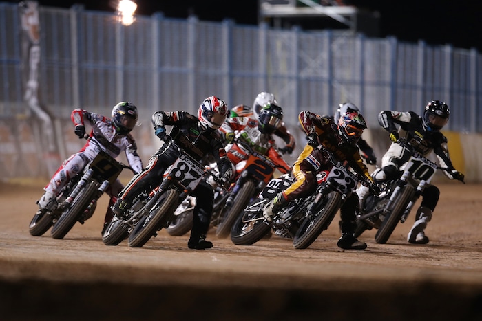 Crowd of motorcycles X Games Austin Flat Track Racing 