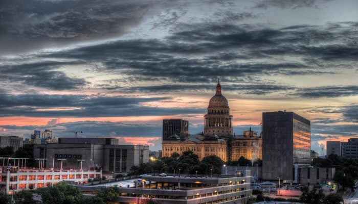 Texas State Capitol Building Sunset