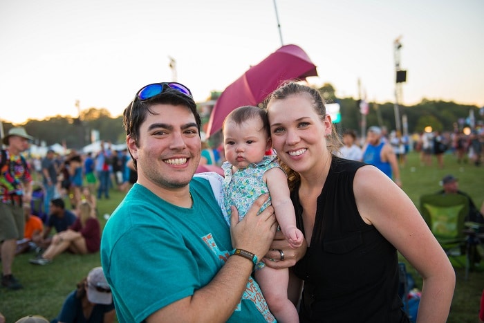 Family With Baby at ACL Fest