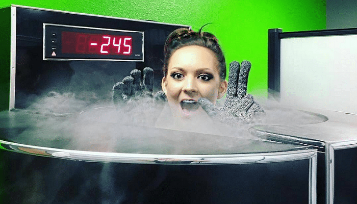 whole body cryotherapy session at Recovery Zone