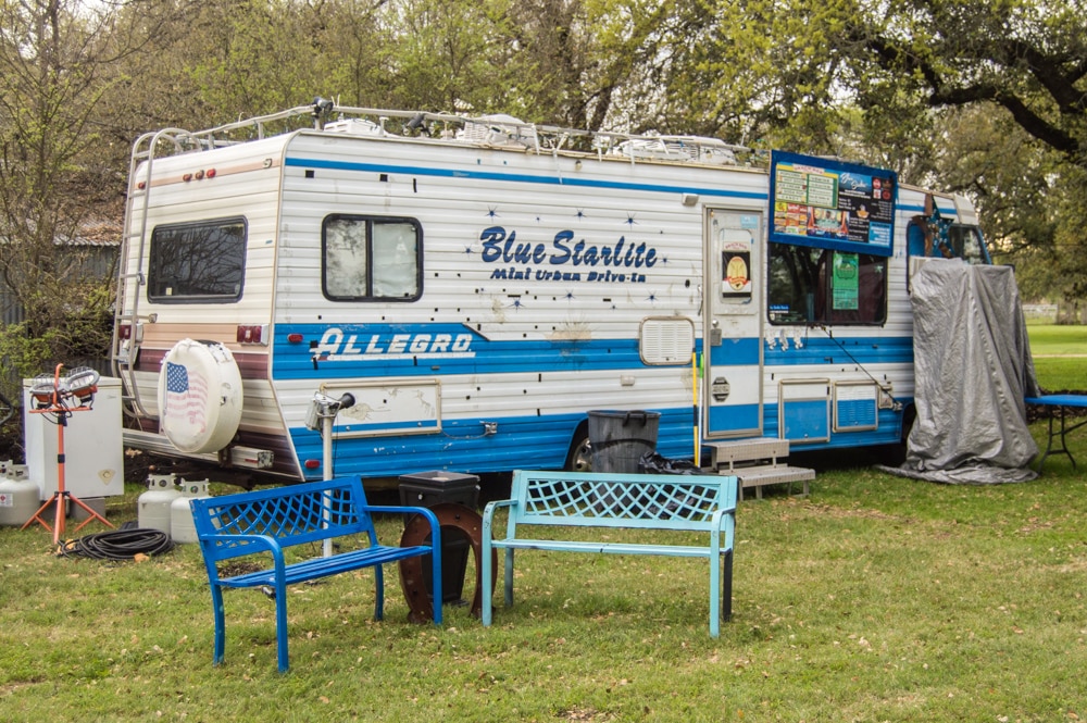 consession stand made from motorhome at blue starlite drive-in