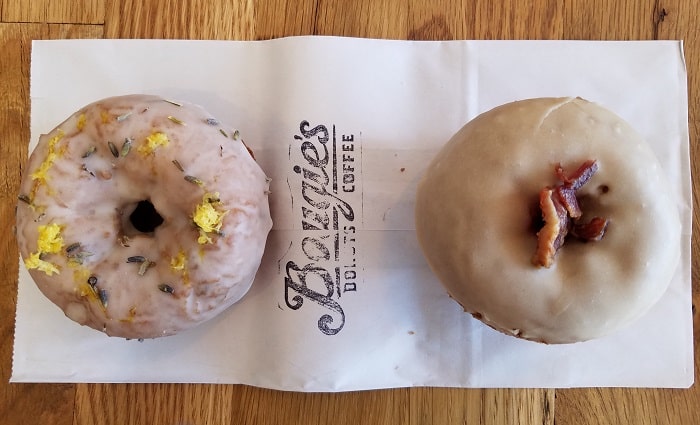 Lavender Lemon and Maple Bacon Donuts