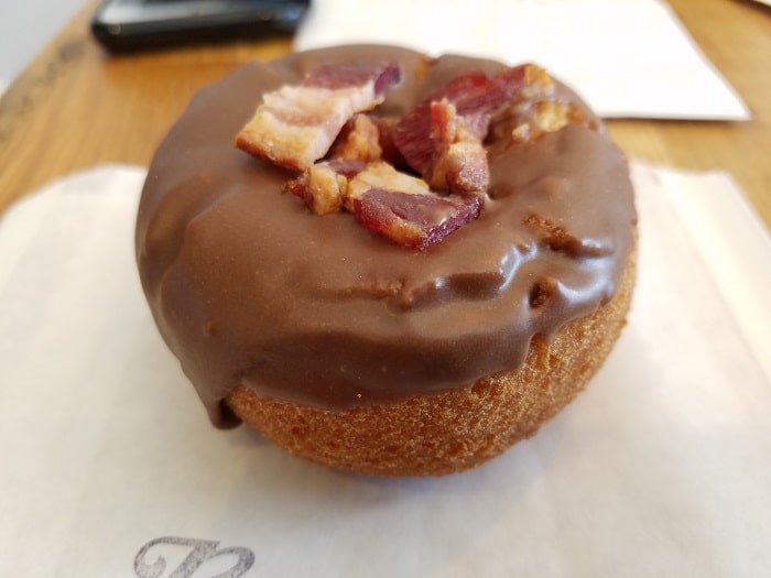 Bougie's Donuts Bacon Chocolate Donut in Austin