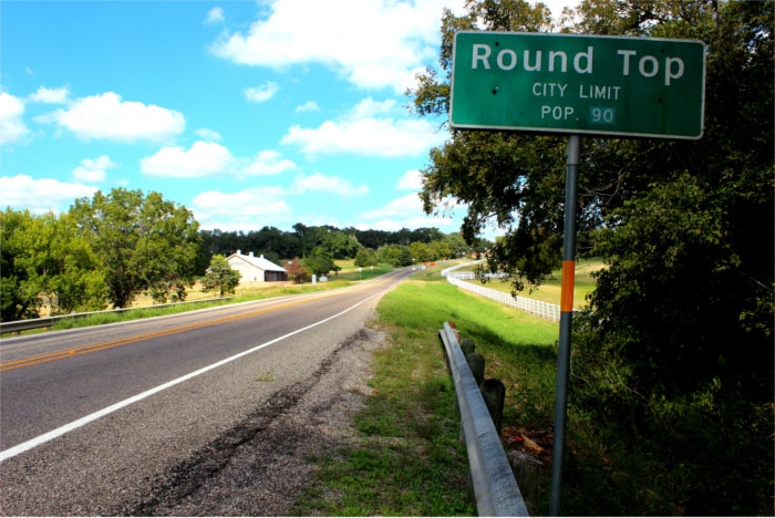 Round Top City Limit Sign