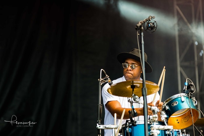 Mobley Playing Drums at ACL Fest