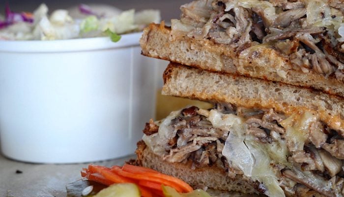 Duck Pastrami Reuben at Noble Sandwich Co