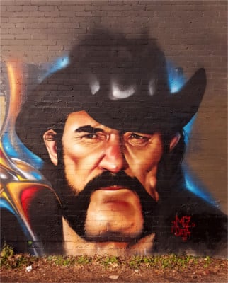 Mez Data Lemmy Motorhead Mural in Austin
