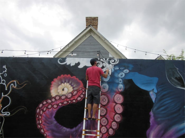 Mouf Octopus Mural at Lustre Pearl East
