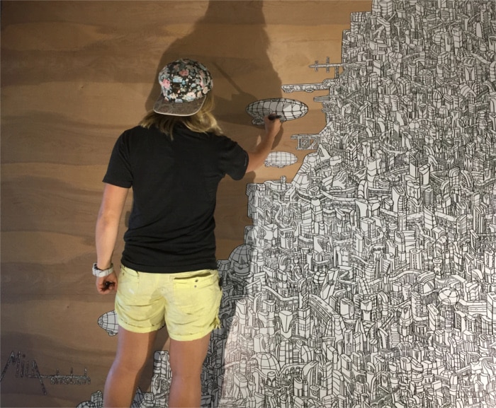 Mila Sketch Mural Hops for Hope