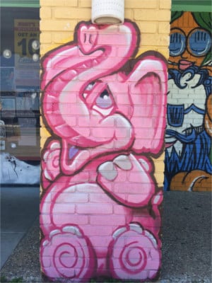 Pink Elephant Mural Austin