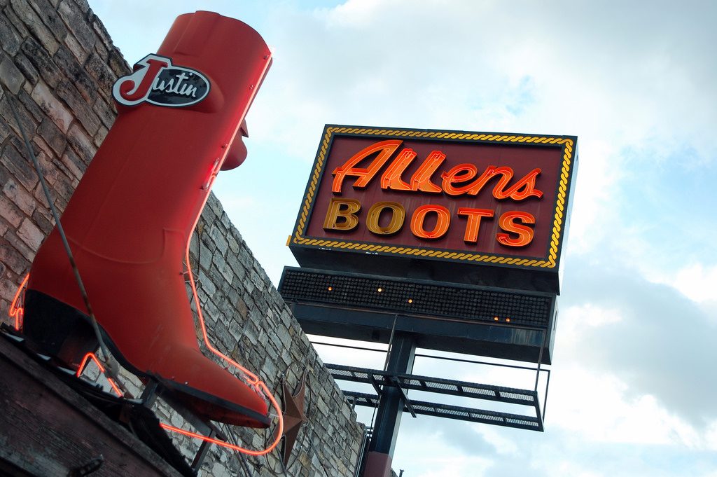Allens Boots Sculpture Austin