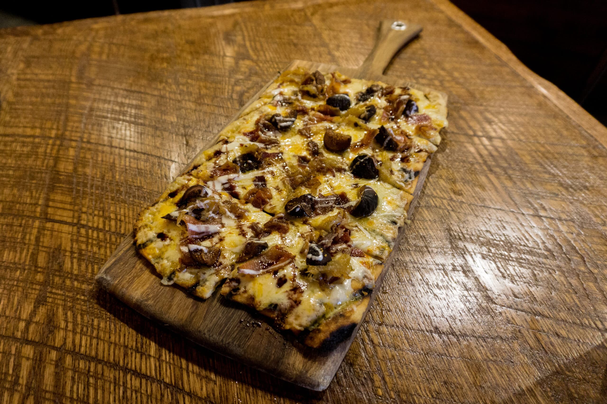 Fig and bacon pizza at Mia Italian Tapas and Bar