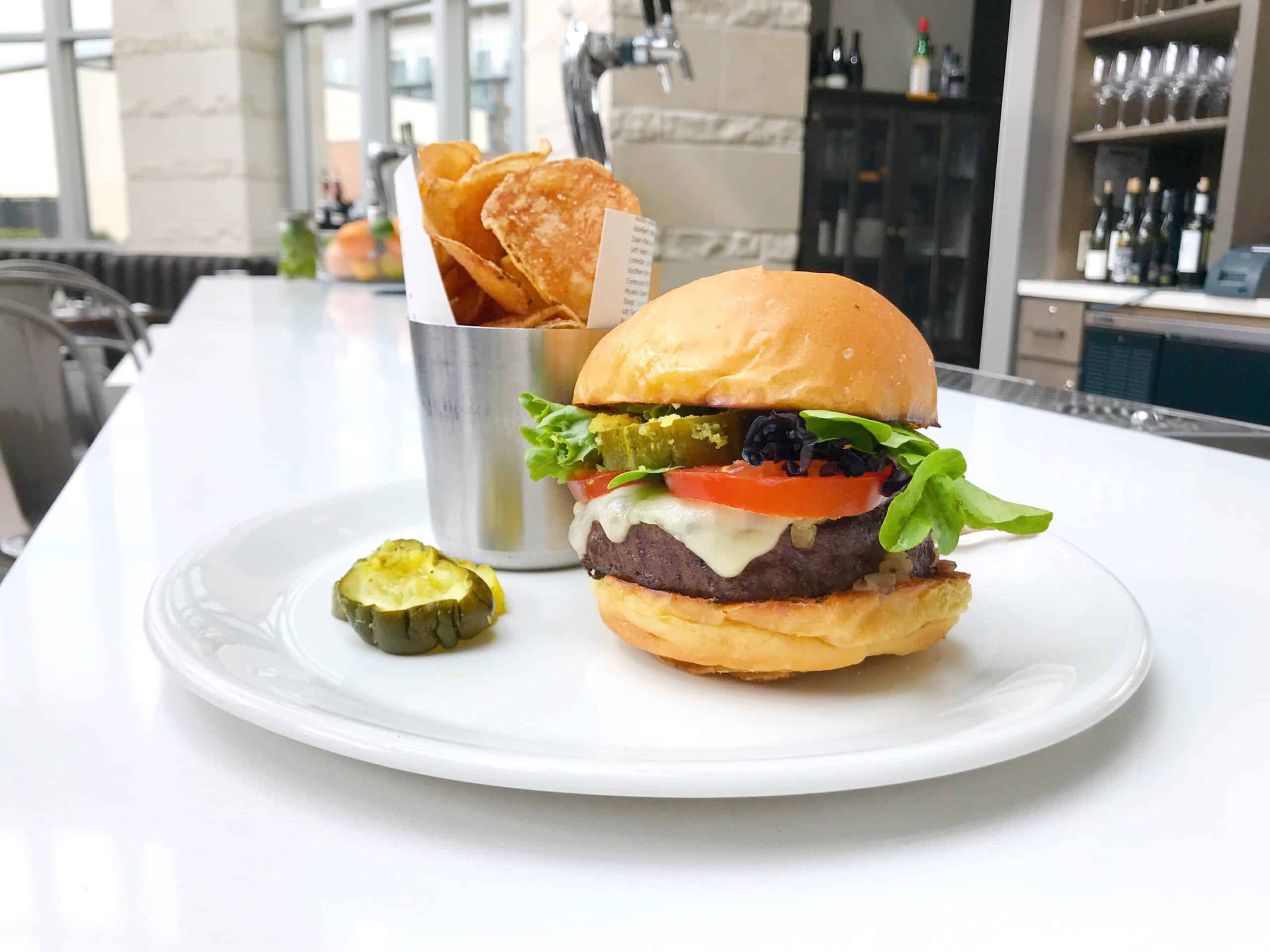 Second Bar + Kitchen Congress Burger for Happy Hour in Austin