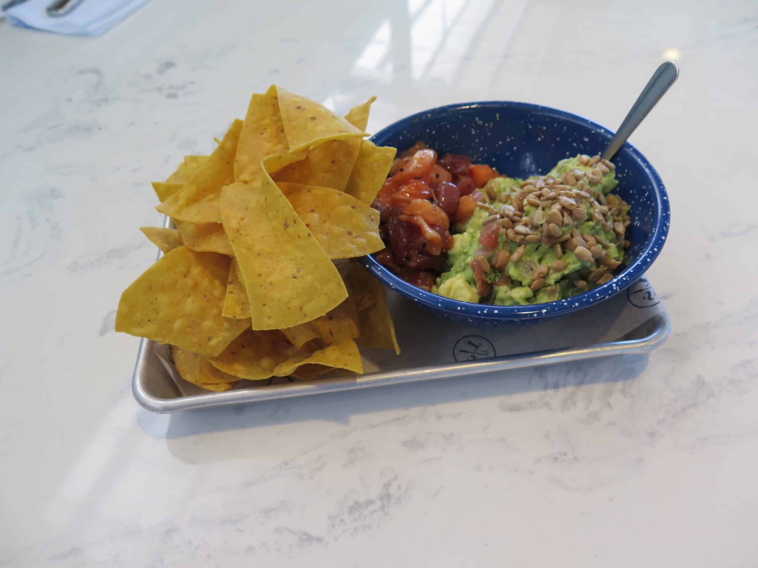 Guacamole with poké at Salt Traders