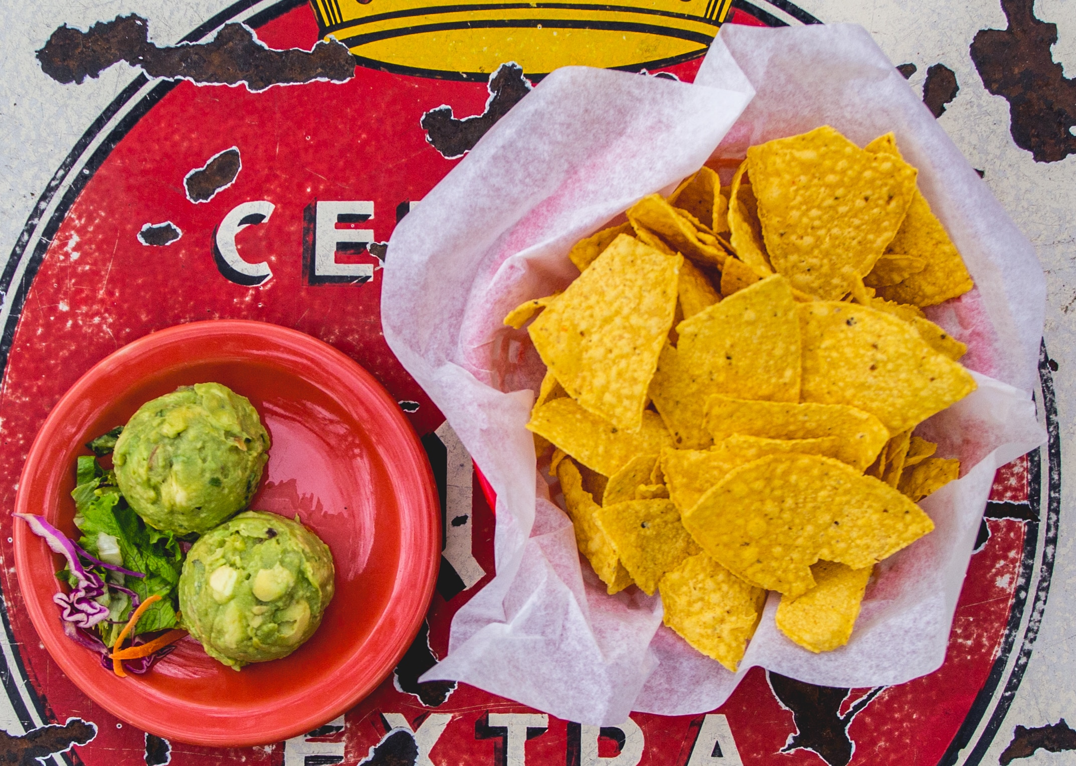 Simple and delicious guacamole at Guero's in Austin