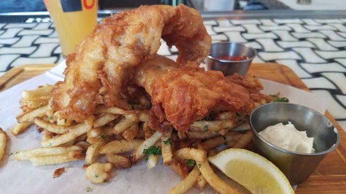 School House Pub fish and chips in East Austin